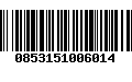 Código de Barras 0853151006014