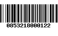 Código de Barras 0853218000122