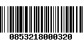 Código de Barras 0853218000320