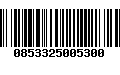 Código de Barras 0853325005300