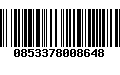 Código de Barras 0853378008648