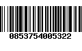Código de Barras 0853754005322