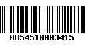 Código de Barras 0854510003415