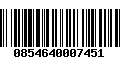 Código de Barras 0854640007451