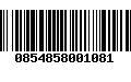 Código de Barras 0854858001081