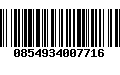 Código de Barras 0854934007716