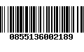 Código de Barras 0855136002189