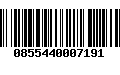 Código de Barras 0855440007191