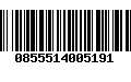 Código de Barras 0855514005191