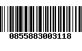 Código de Barras 0855883003118