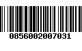 Código de Barras 0856002007031