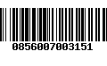 Código de Barras 0856007003151