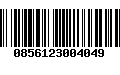 Código de Barras 0856123004049