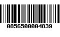 Código de Barras 0856500004839