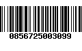 Código de Barras 0856725003099