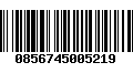 Código de Barras 0856745005219