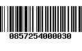 Código de Barras 0857254000030