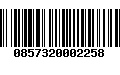 Código de Barras 0857320002258