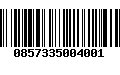Código de Barras 0857335004001