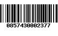 Código de Barras 0857430002377