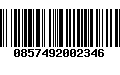 Código de Barras 0857492002346