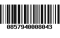 Código de Barras 0857940008043