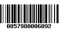 Código de Barras 0857980006092