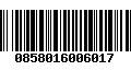 Código de Barras 0858016006017