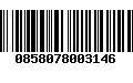 Código de Barras 0858078003146