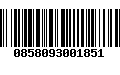 Código de Barras 0858093001851