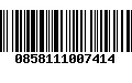 Código de Barras 0858111007414