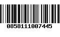 Código de Barras 0858111007445