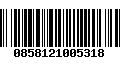 Código de Barras 0858121005318