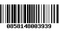 Código de Barras 0858148003939