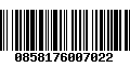 Código de Barras 0858176007022