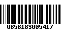 Código de Barras 0858183005417