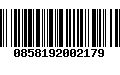 Código de Barras 0858192002179