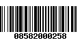 Código de Barras 08582000258