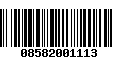 Código de Barras 08582001113