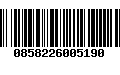 Código de Barras 0858226005190