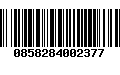 Código de Barras 0858284002377