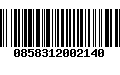 Código de Barras 0858312002140