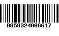 Código de Barras 0858324006617