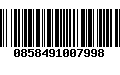 Código de Barras 0858491007998
