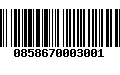 Código de Barras 0858670003001