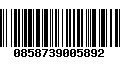 Código de Barras 0858739005892
