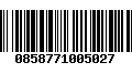 Código de Barras 0858771005027