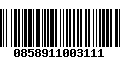 Código de Barras 0858911003111