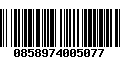 Código de Barras 0858974005077
