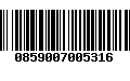 Código de Barras 0859007005316